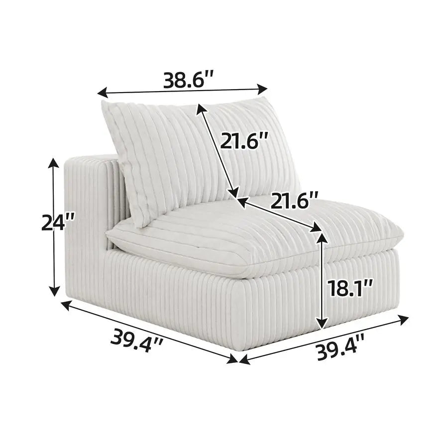 MBVM Cloud Modular Sectional Sofa for Modern Living Room