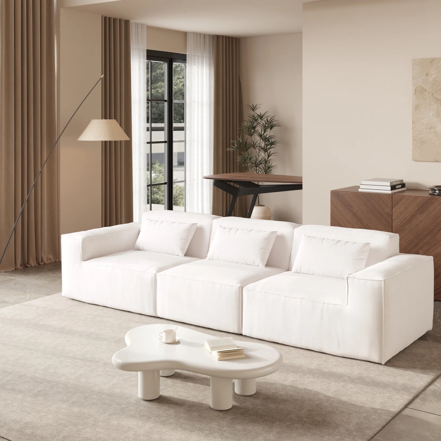 Sdorens Cloud Boneless Couch Sectional Sofa For Living Room