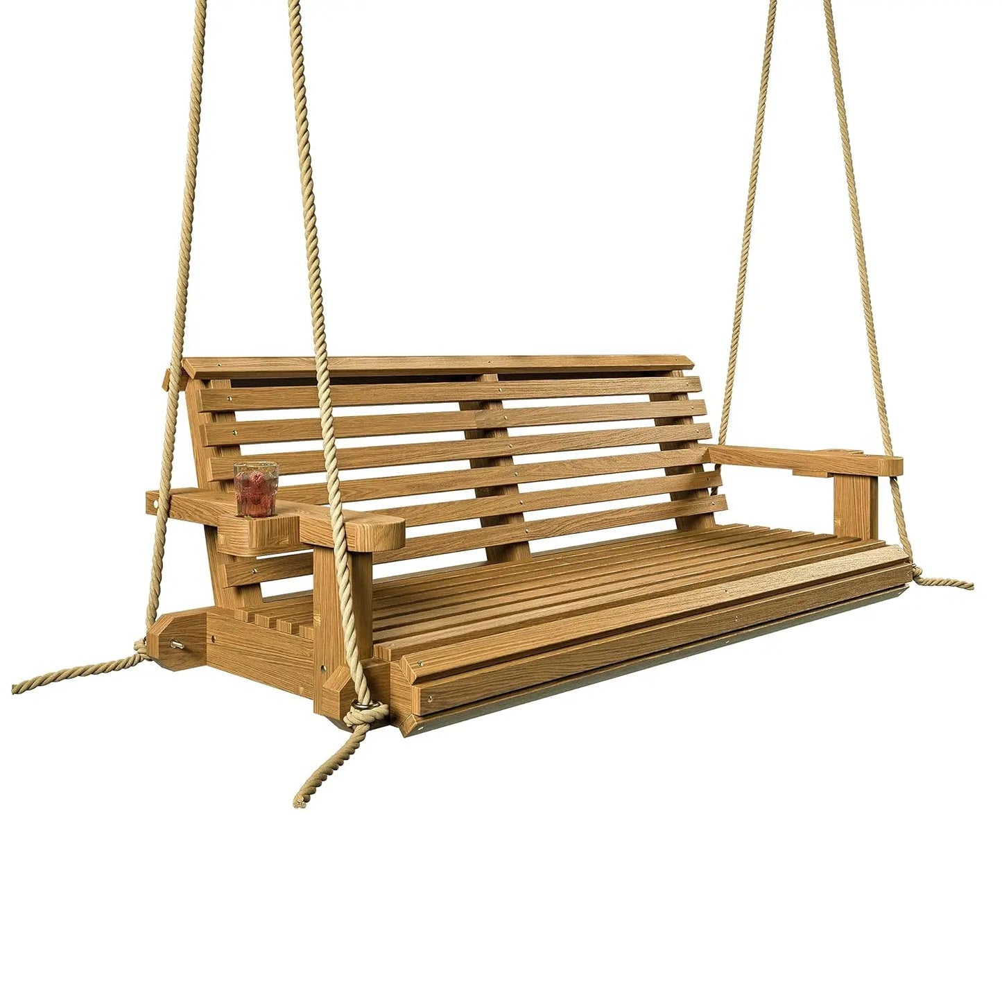 Heavy Duty 800 Lb Treated Pine Porch Swing With Ropes