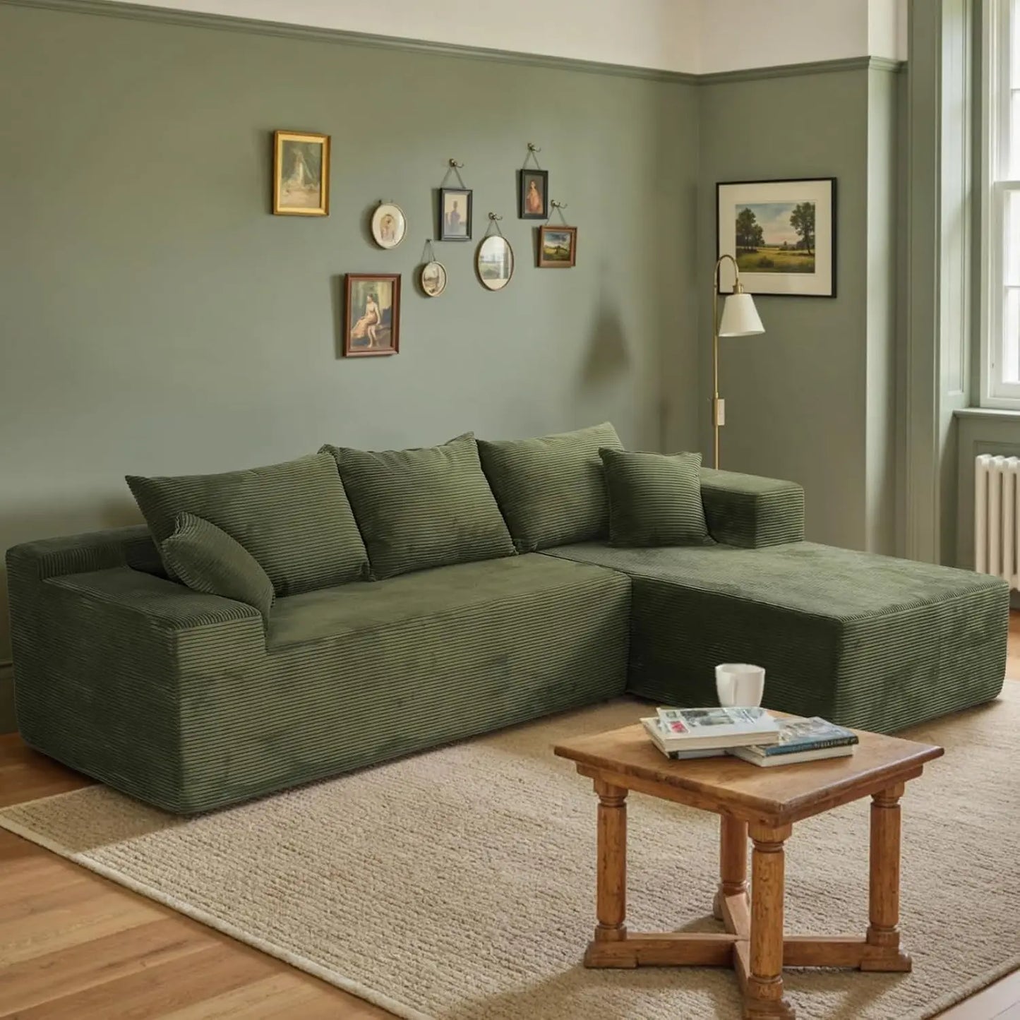 L Shaped Sectional Sofa With Chaise Modern Velvet Couch