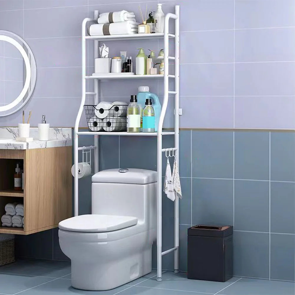 Studyset Over Toilet Storage Shelf 2-Tier Freestanding Metal Bathroom Organizer