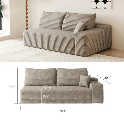 YQXHCN Cloud Modular Sectional Sofa With Ottoman Comfort U Shaped