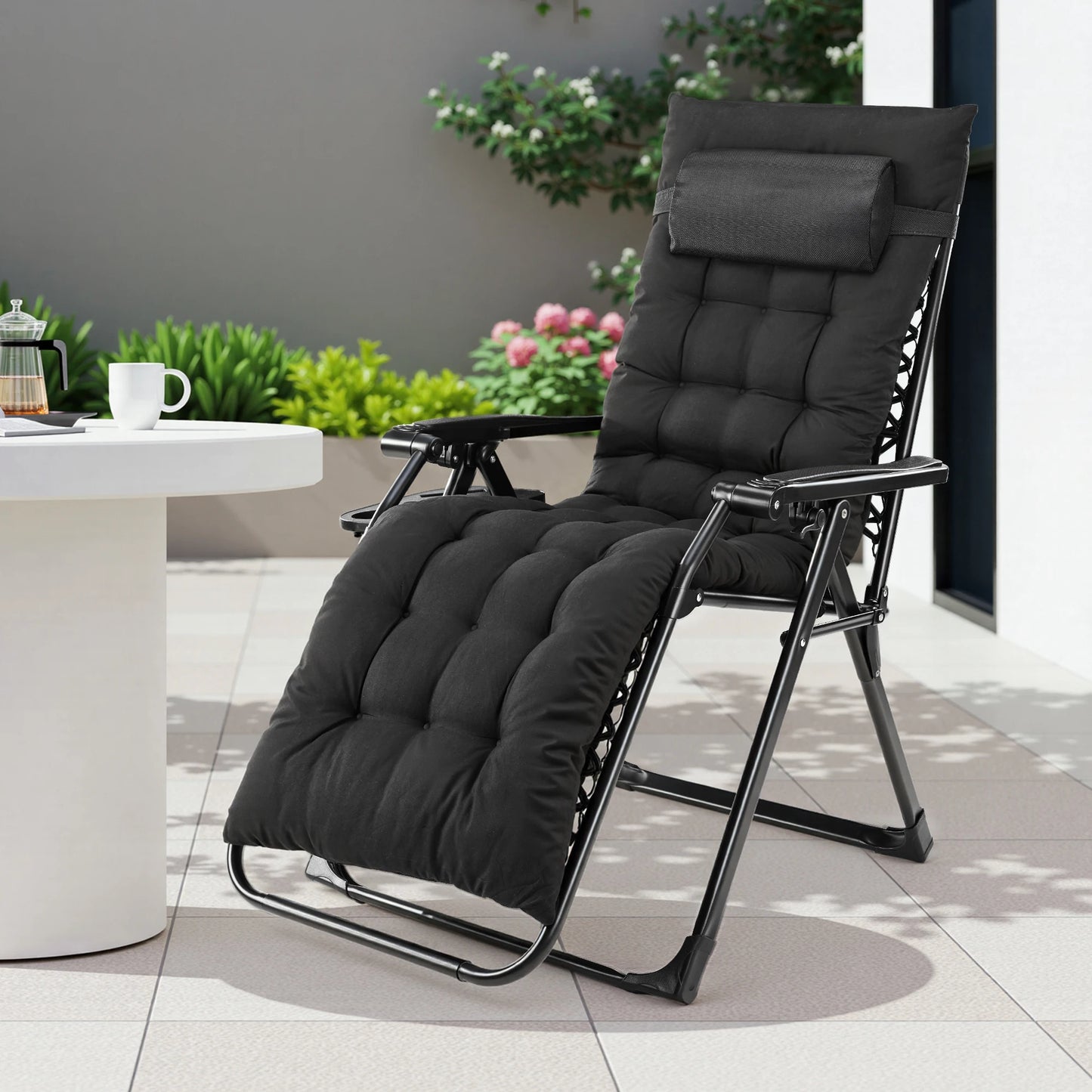 JHK Zero Gravity Recliner Outdoor Folding Lounge Chair