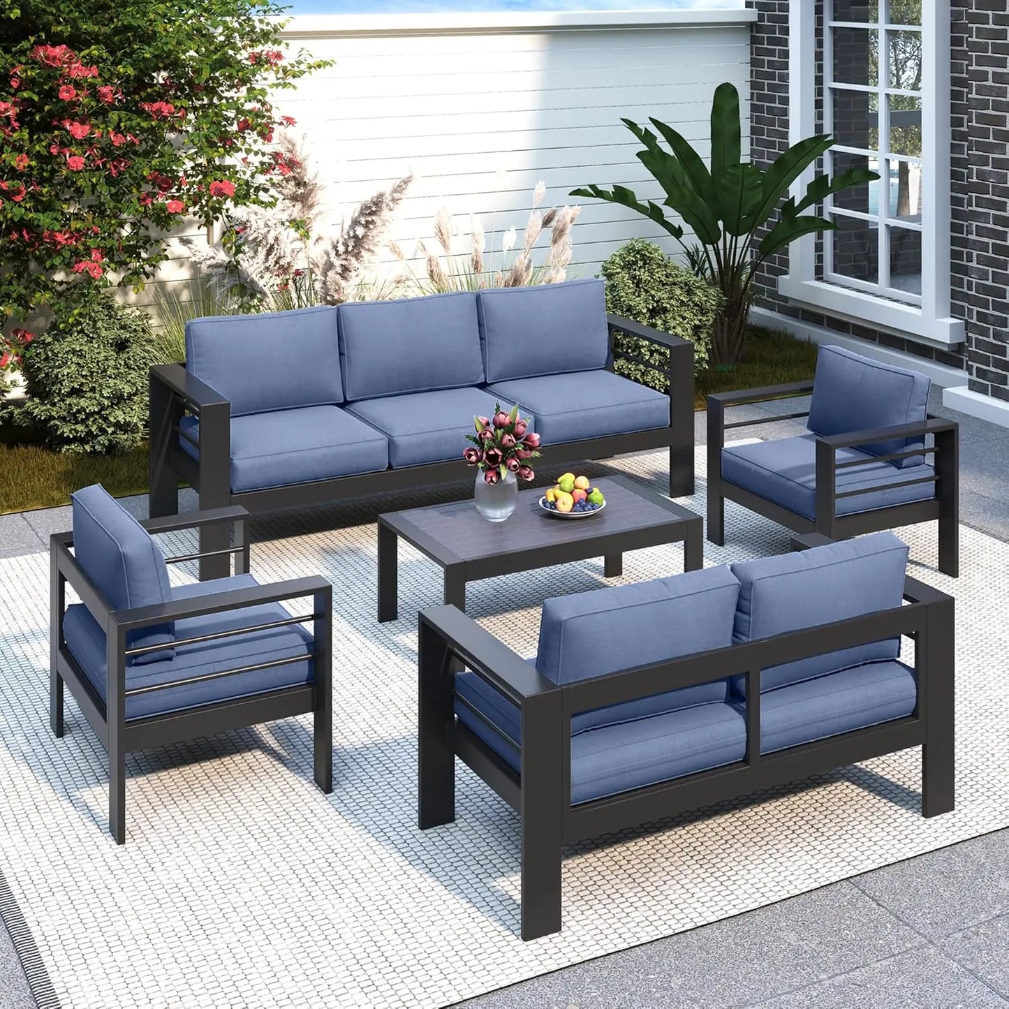 All Weather Aluminum Patio Furniture Set for Outdoor Use
