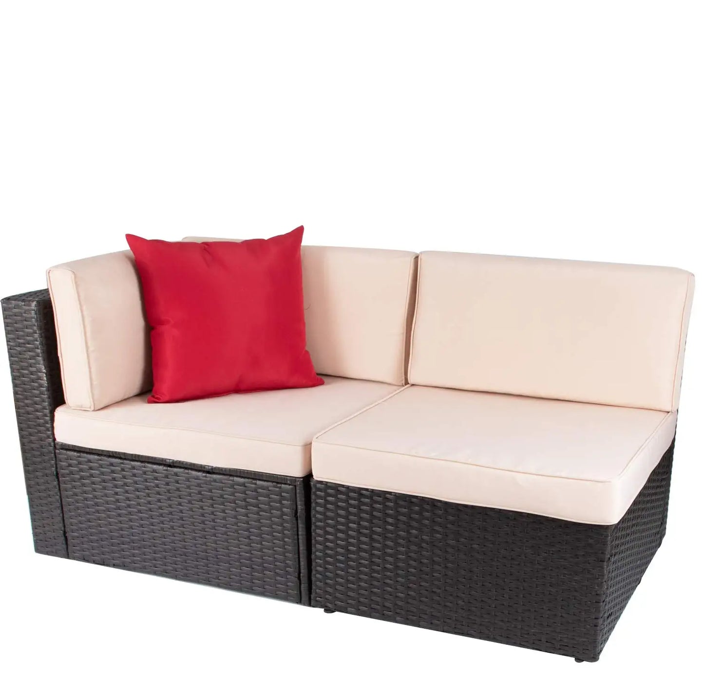 Patio Furniture Sofa Sets Outdoor All-Weather Sectional Corner Sofa and Armless Small Couch, 2 PCS Patio, Customized