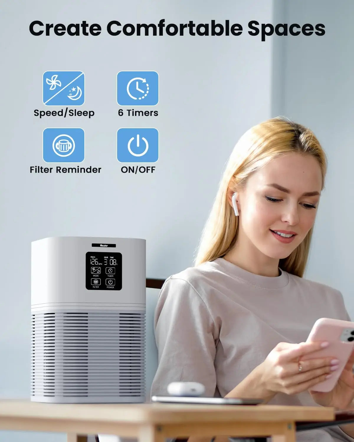 TLX 2 In 1 Air Purifier Aromatherapy Diffuser Auto Mode