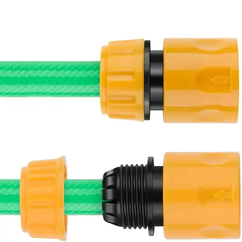 6 Piece Garden Quick Hose Connectors Double Male Adapter Set