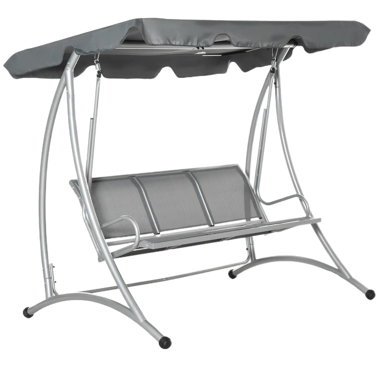 3-Seat Outdoor Porch Swing Chair, Patio Glider with Adjustable Canopy, Breathable Seat, and Steel Frame , Customized
