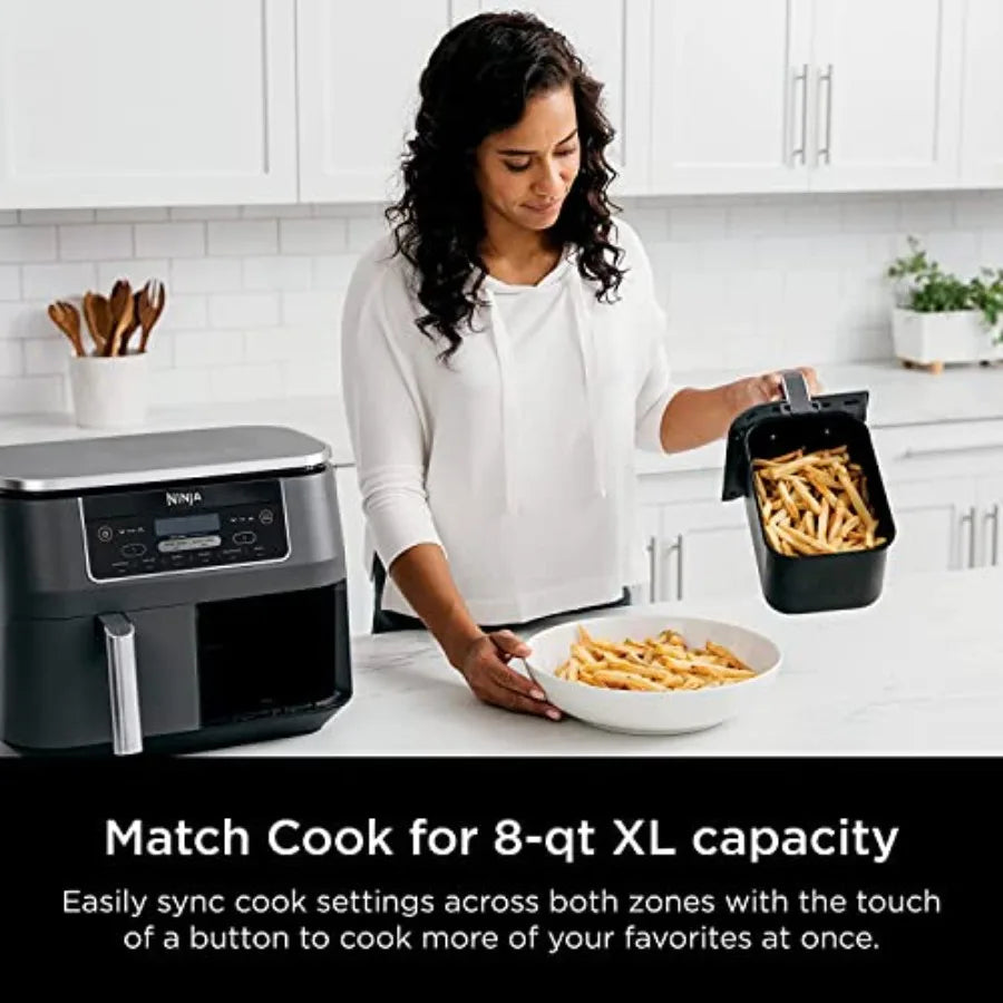XMSJ 6-In-1 DualZone Air Fryer With Two Baskets For Dishes