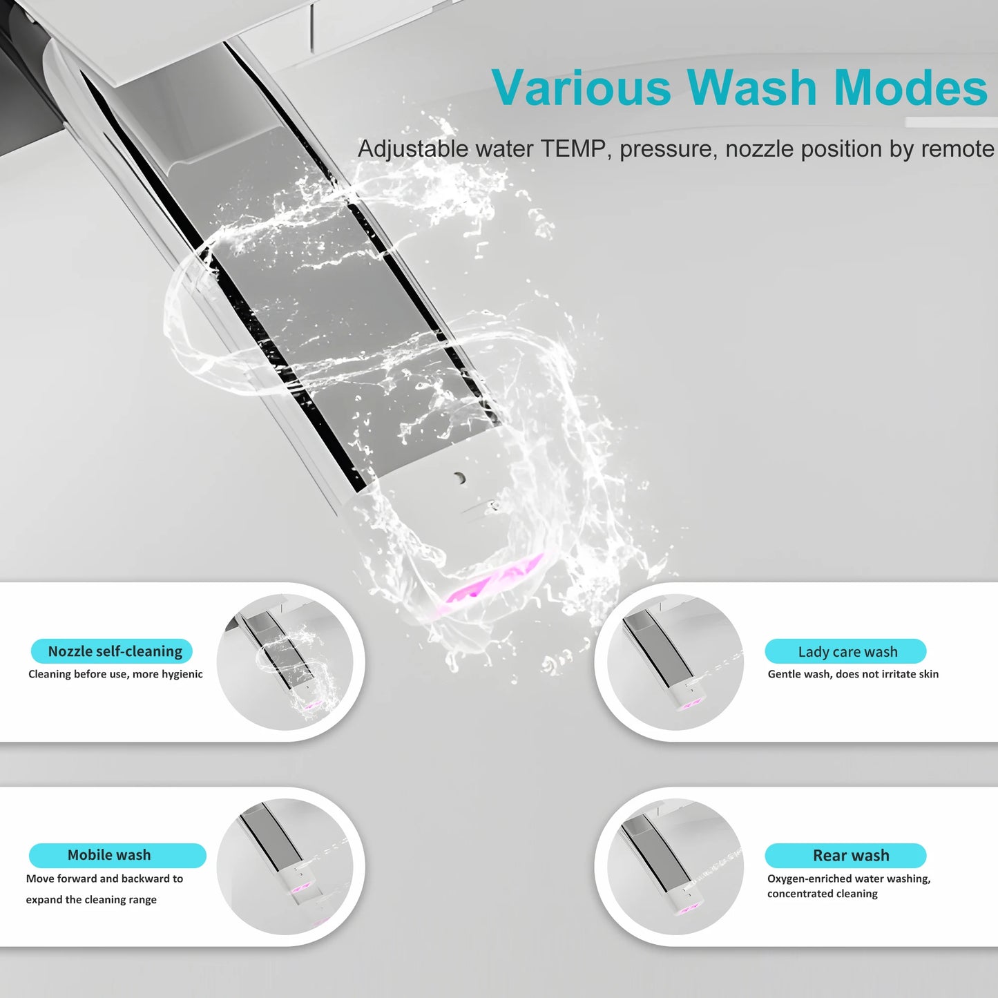 Smart Toilet With Built In Bidet AutoOpenClose Heated Seat