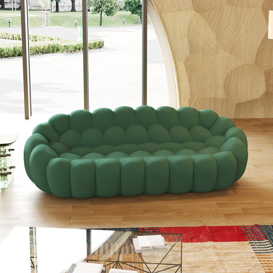 Sdorens Comfortable Curved Couch Honeycomb Mesh Fabric Bean Bag Sofa