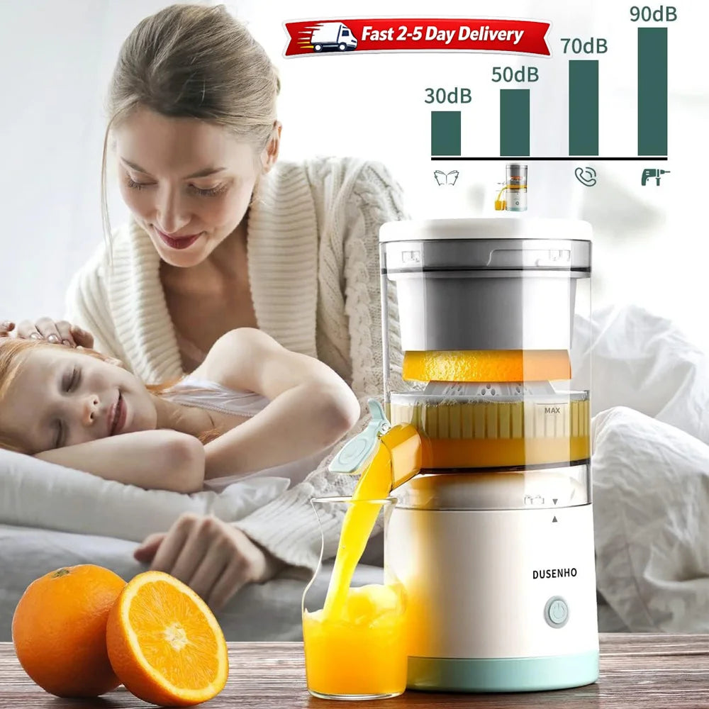 Portable Electric Juicer Rechargeable Citrus Press USB Charging Squeezer