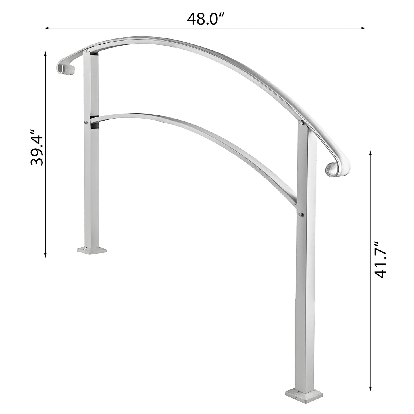 Wrought Iron Outdoor Handrail Kit For Steps And Stair Rail