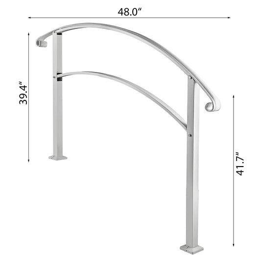 Wrought Iron Outdoor Handrail Kit For Steps And Stair Rail