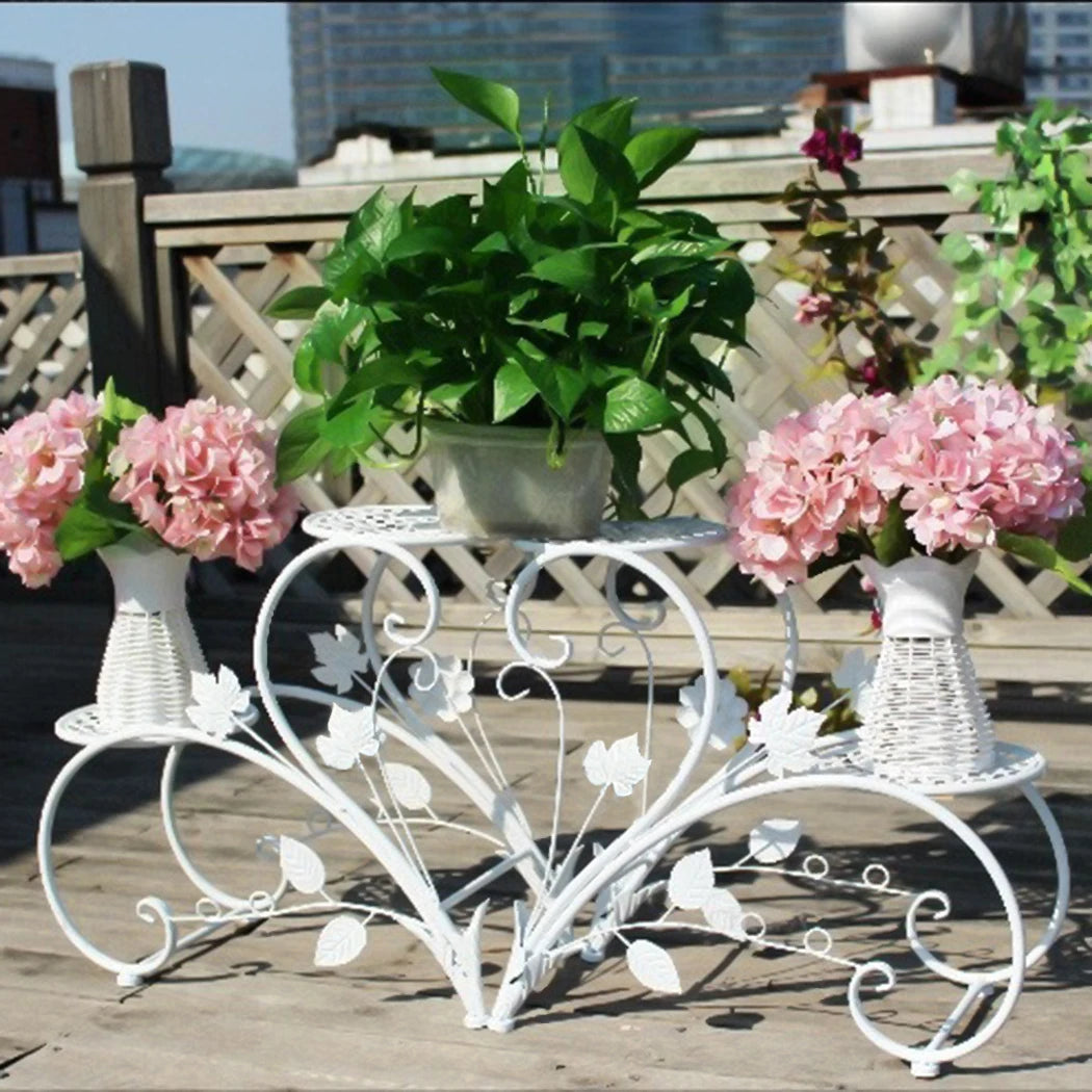 Wisfor 2Pcs Classic Tall Plant Stand Pot Holder Rack