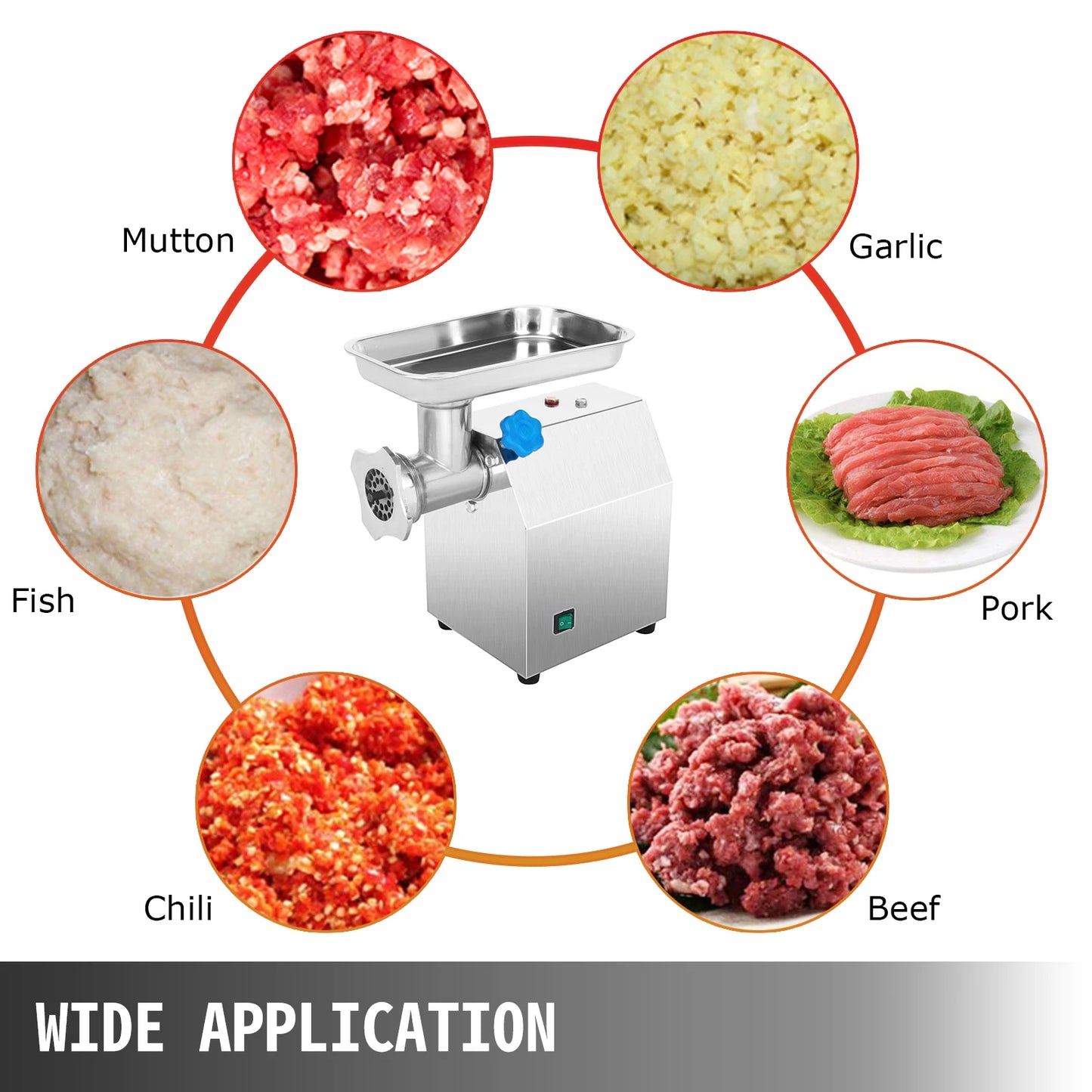 SucceBuy 250KgPerHour Electric Meat Mincer Grinder For Commercial Kitchen