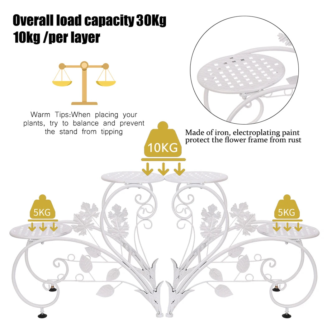 Wisfor 2Pcs Classic Tall Plant Stand Pot Holder Rack