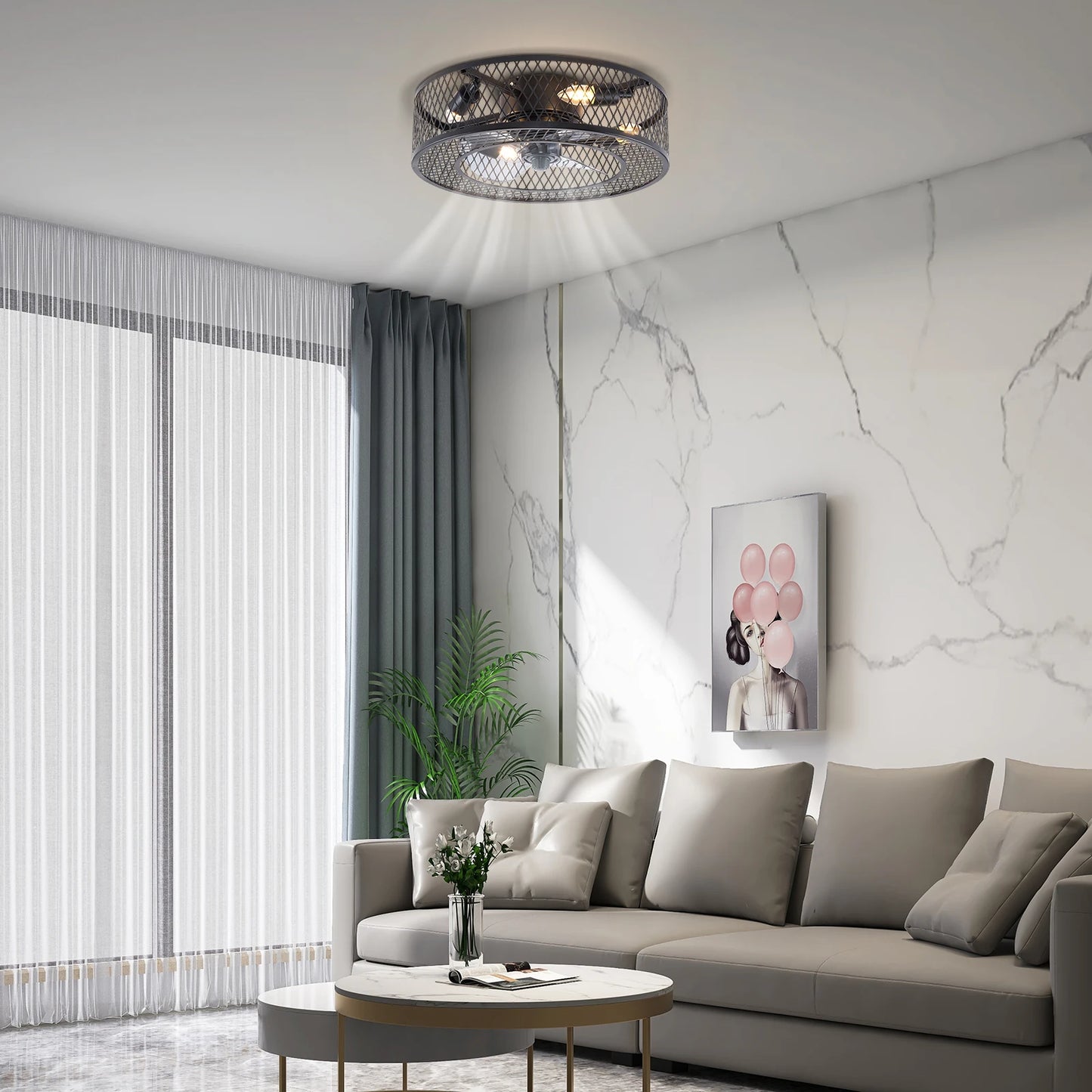 Four E27 Pendant Light Fixture For Living Rooms And Bars