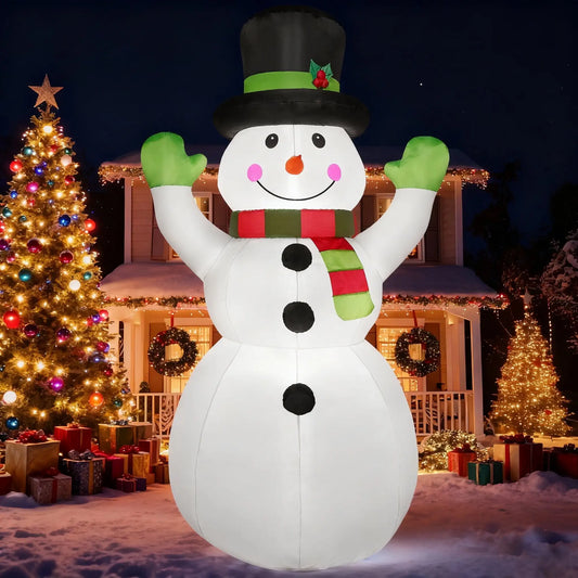 Syncfun 6 FT Christmas Inflatables Snowman Outdoor Decorations Christmas with Built-in LEDs for Holiday Party Garden Lawn Decor
