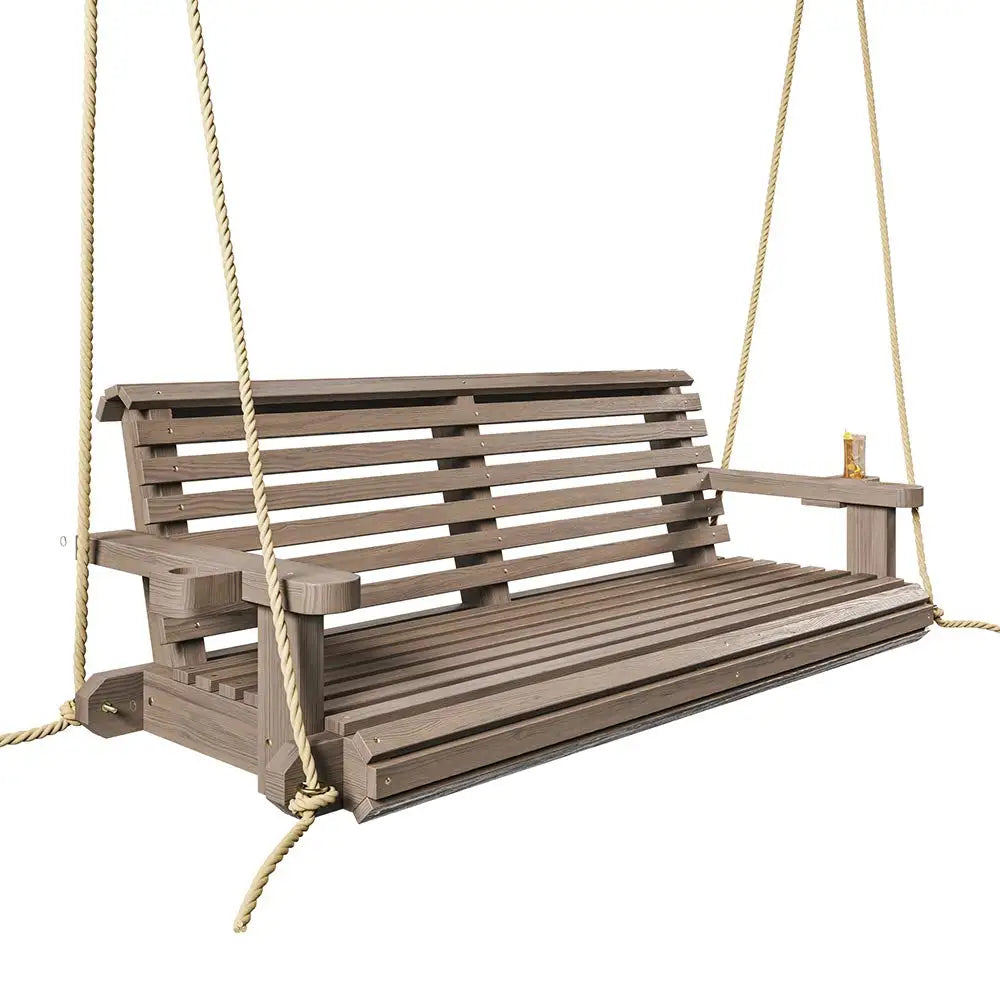Heavy Duty 800 Lb Treated Pine Porch Swing With Ropes