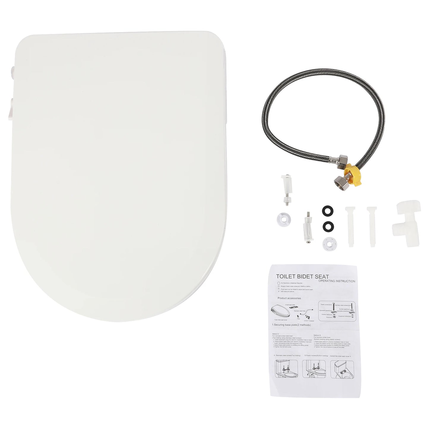 Non Electric Bidet Toilet Seat With Dual Nozzle System SmartFlushing