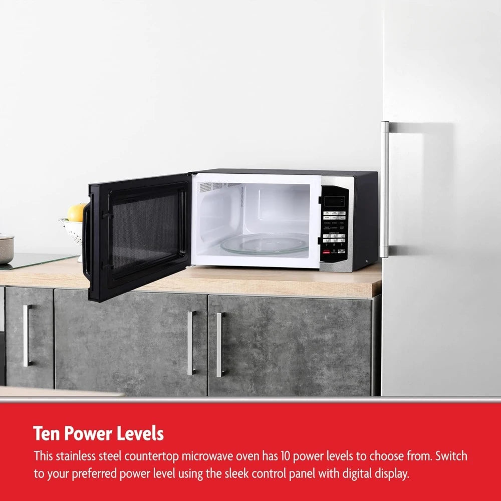 1100W Stainless Steel Digital Countertop Microwave