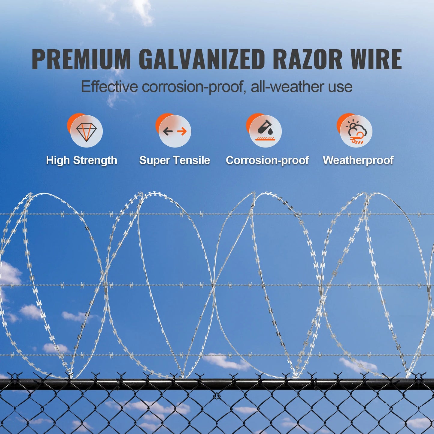 SucceBuy Double Spiral Barbed Wire Roll For Garden Fence Galvanized