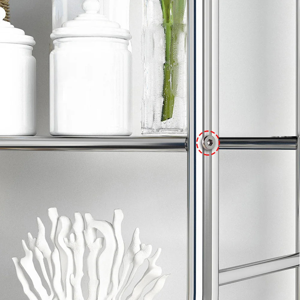 Studyset Over Toilet Storage Shelf 2-Tier Freestanding Metal Bathroom Organizer