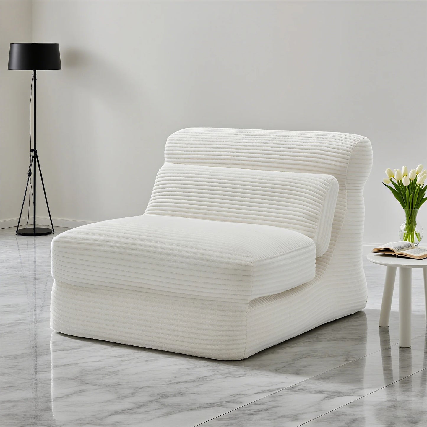 JHK Ergonomic Folding Sofa Bed With Back Lumbar Support Corduroy