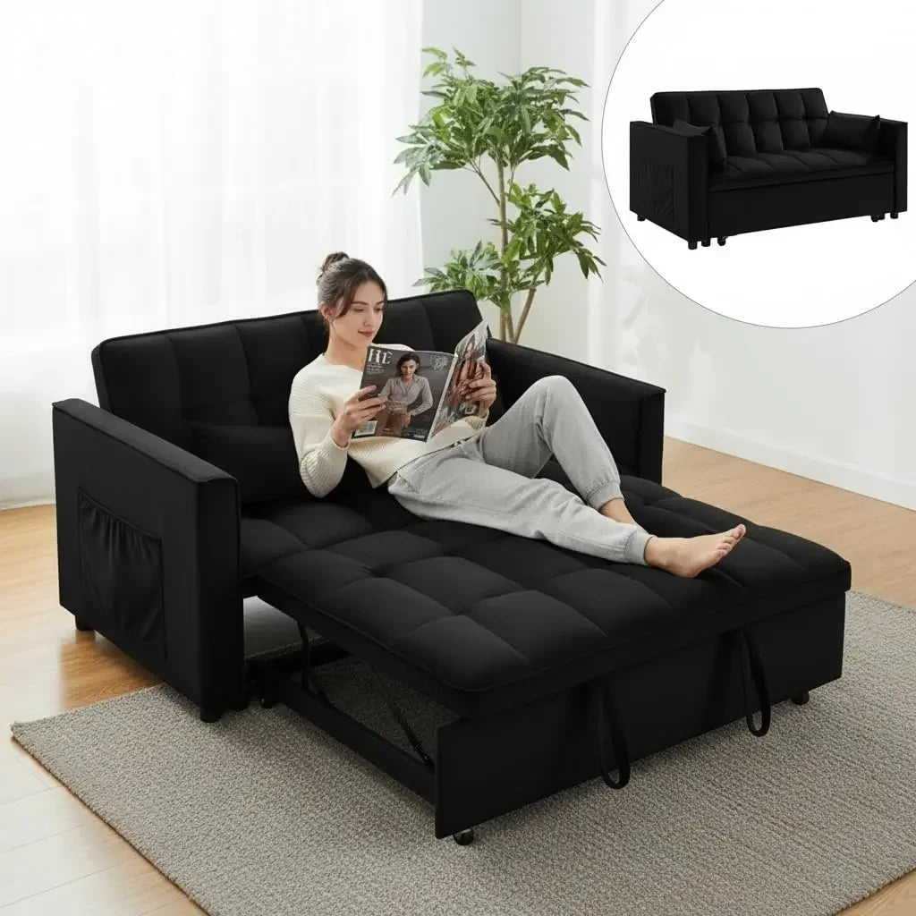 HUANZHUANG 3 In 1 Convertible Sleeper Sofa Bed Futon Couch