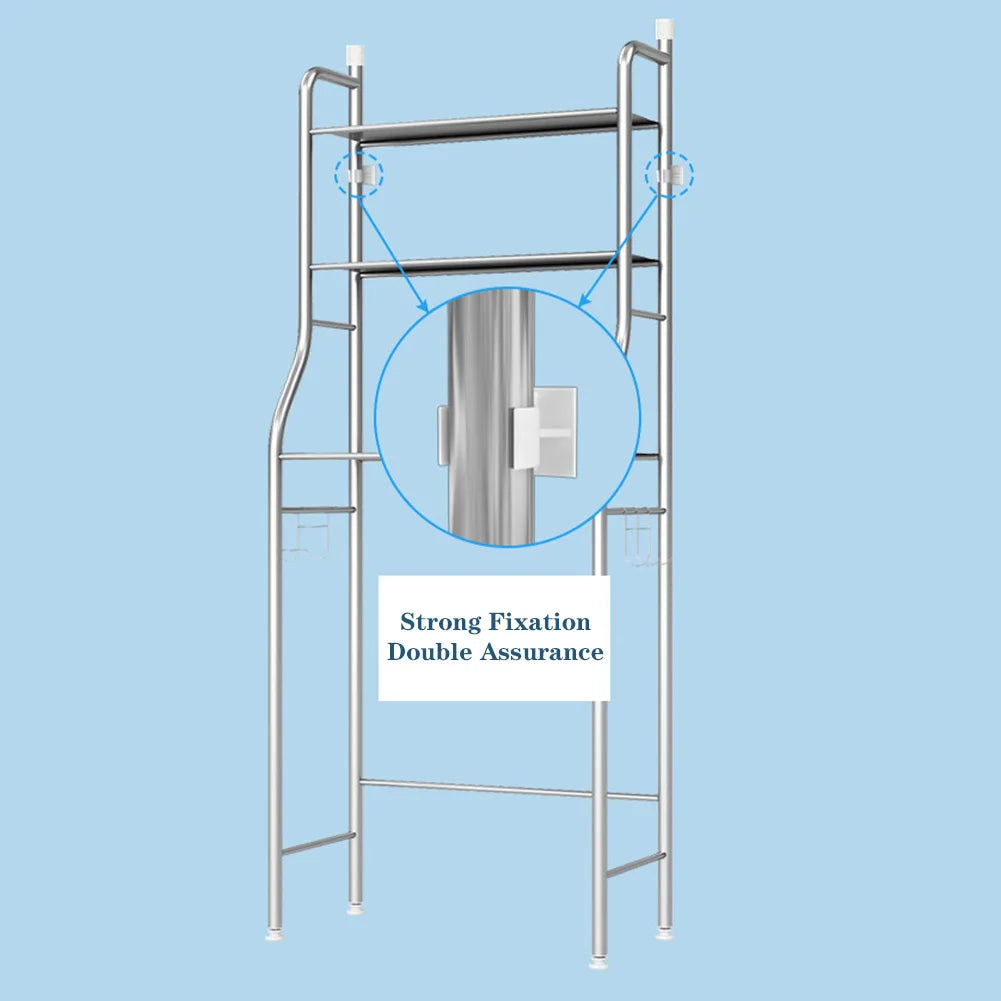 Studyset Over Toilet Storage Shelf 2-Tier Freestanding Metal Bathroom Organizer