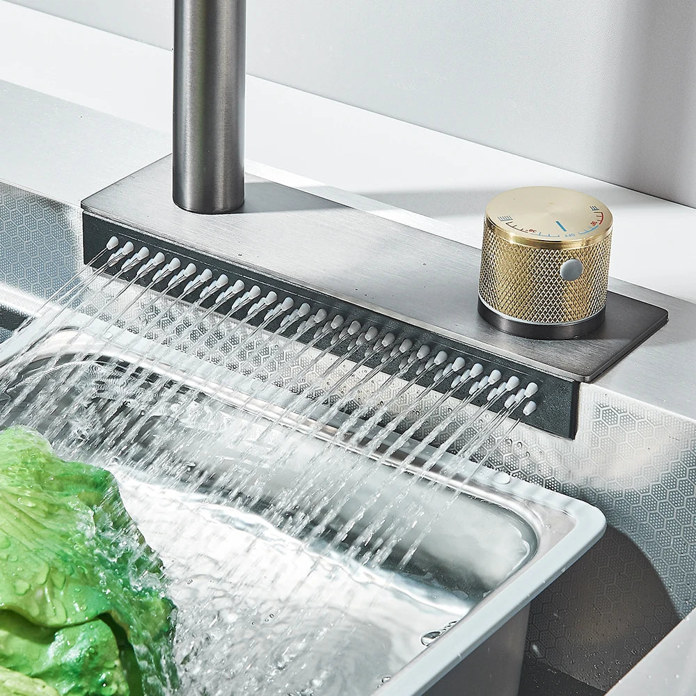 MYQualife Stainless Steel Undermount Kitchen Sink Set With Faucet