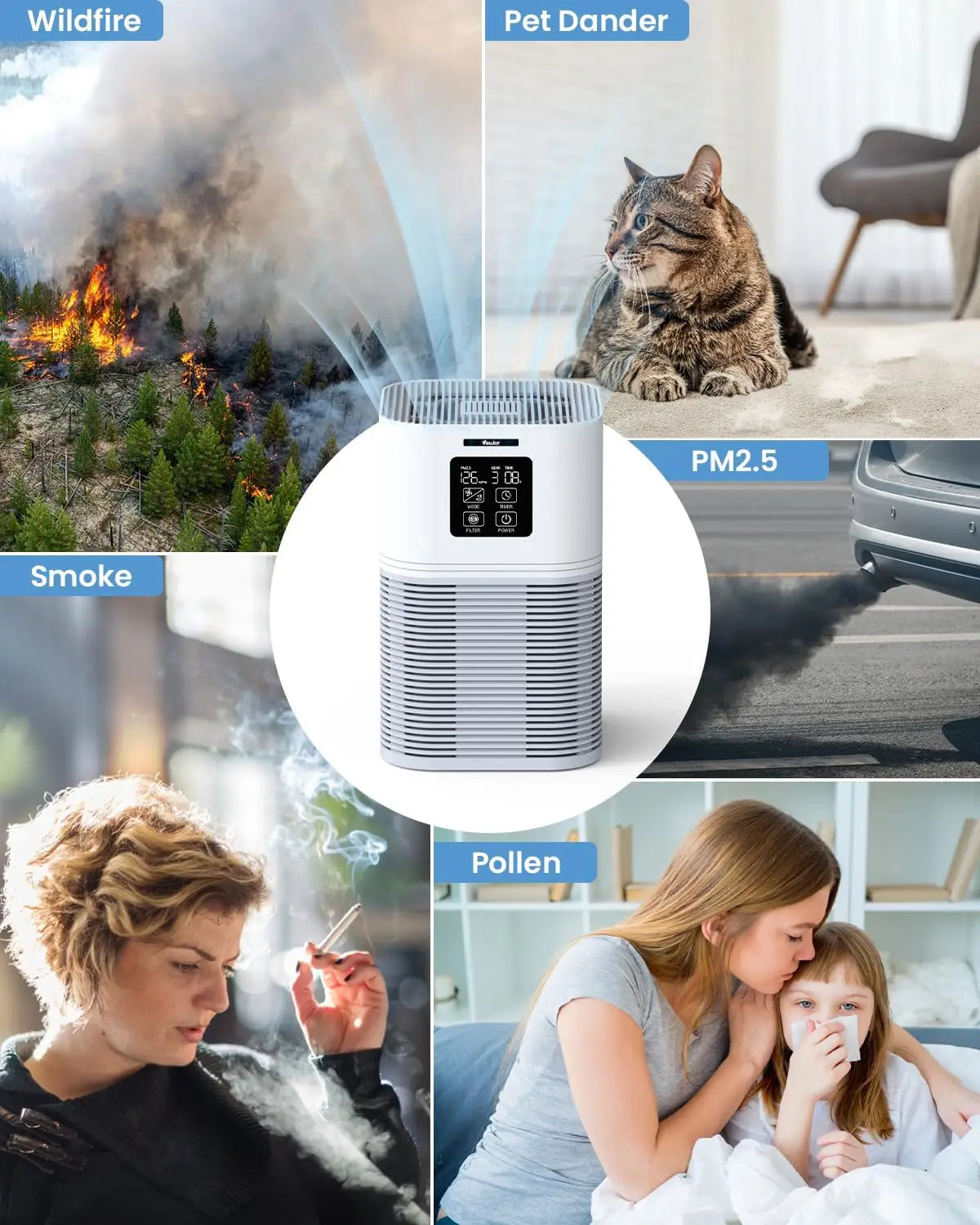 TLX 2 In 1 Air Purifier Aromatherapy Diffuser Auto Mode