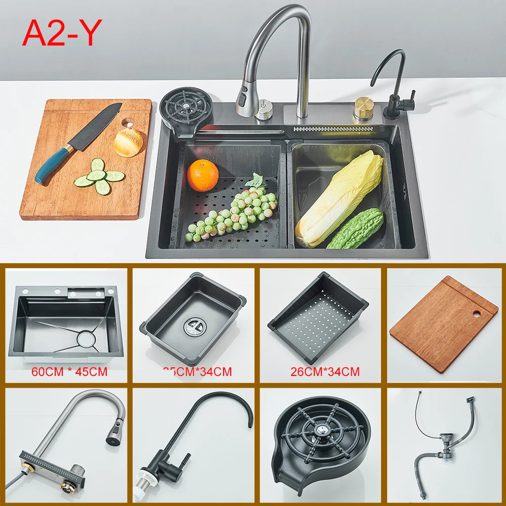 Undermount Stainless Steel Single Bowl Sink Four-Hole With Faucet