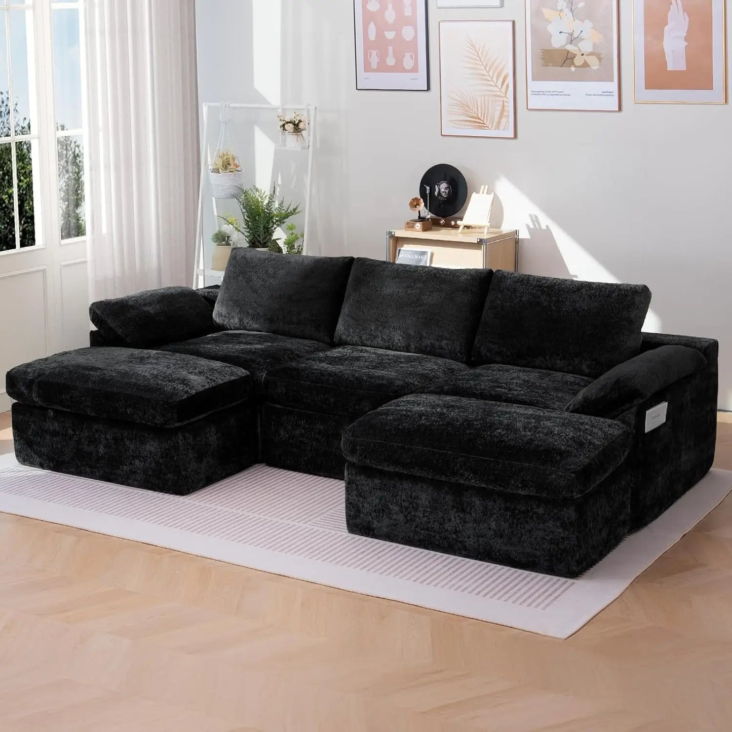 Modular Velvet Cloud Couch Sofa Bed For Living Room