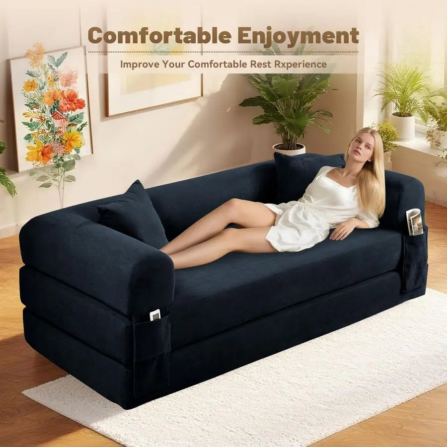 MBVM Convertible Sofa Bed Couch For Living Room With Storage