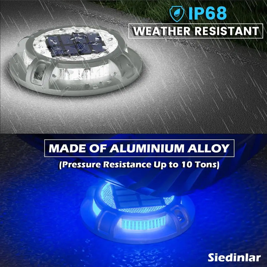 Solar Driveway Lights 40 LEDs Waterproof Pathway Markers 4 Modes