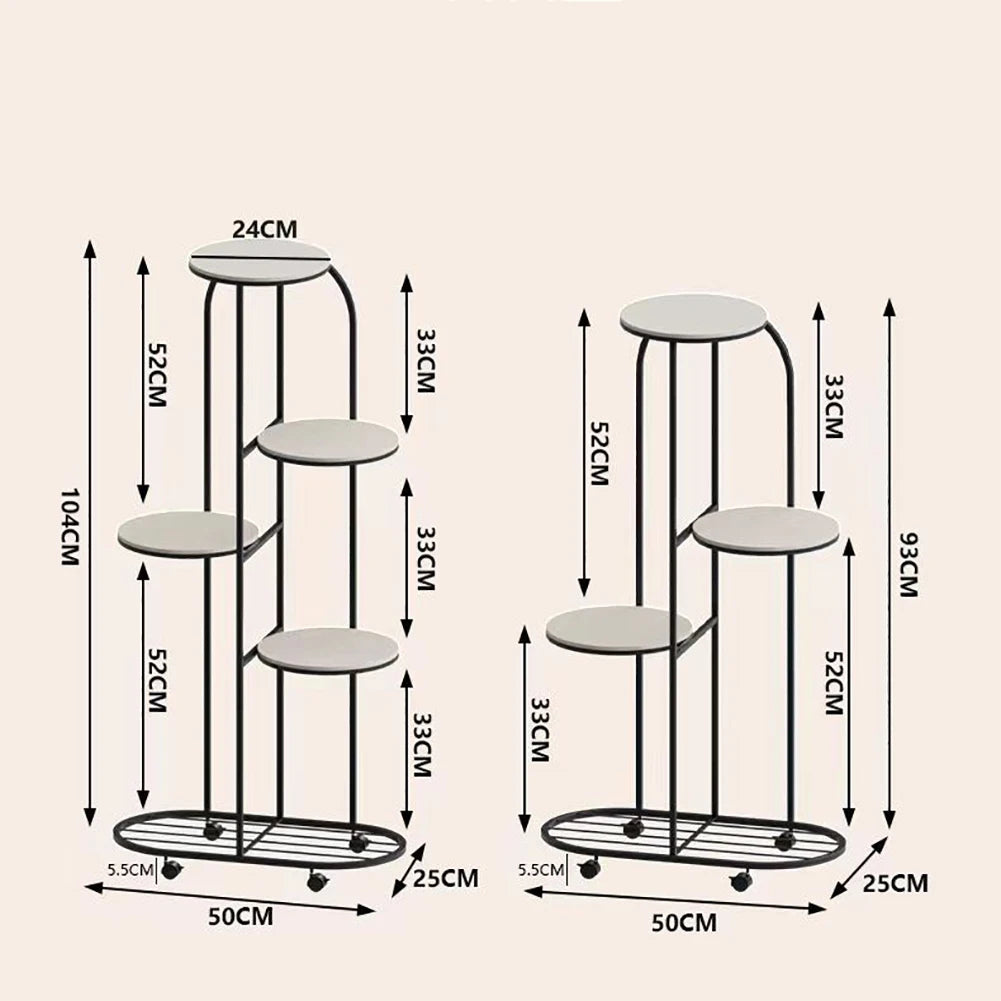 TWISTER.CK Plant Shelving Flower Pot Holder Wrought Iron Corner Rack