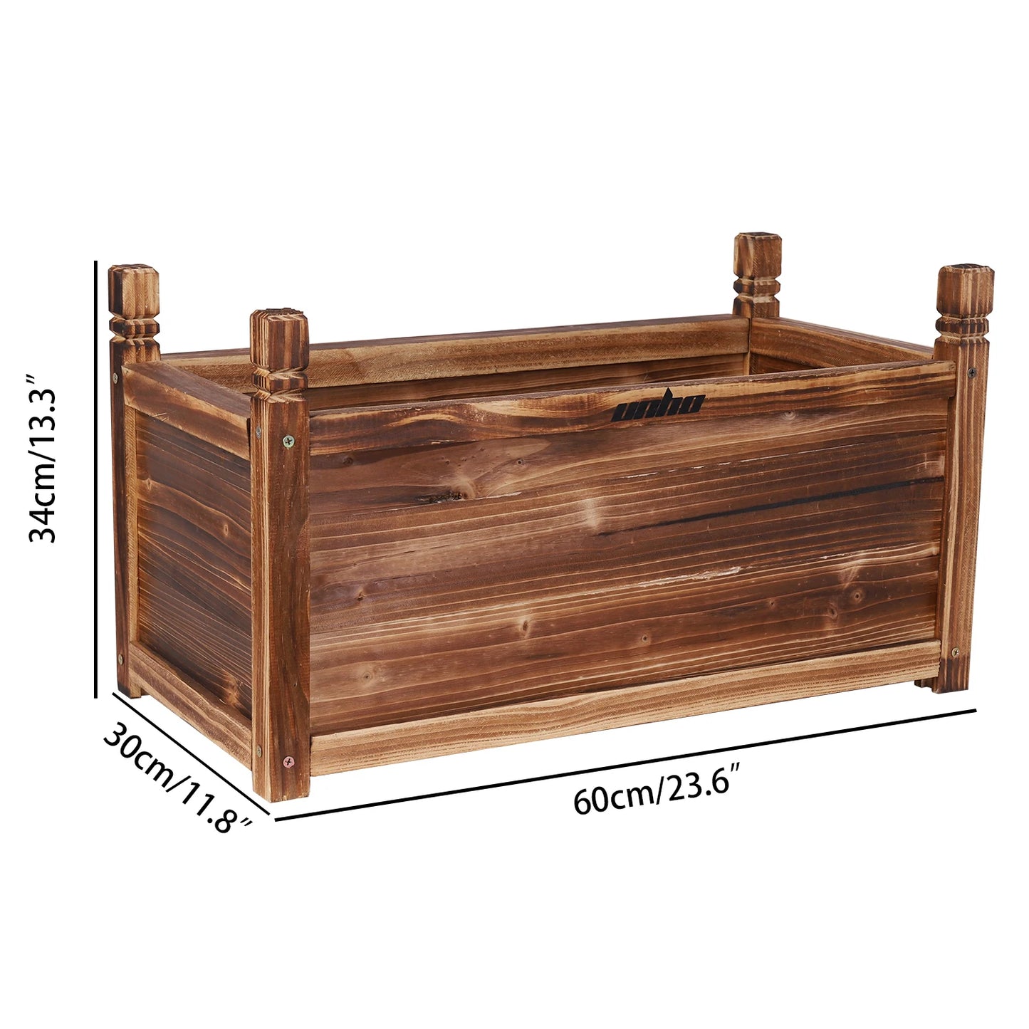 Wooden Raised Planter Box For Indoor Outdoor Garden And Herbs
