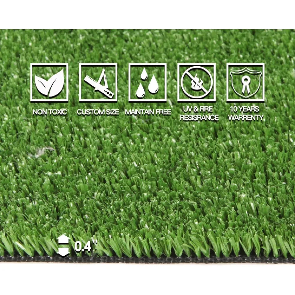 Artificial Grass Turf, 10ft X 13ft (130 Ft²)  for Balcony Decor Backyard Patio Backdrop Fence, Outdoor Artificial Grass