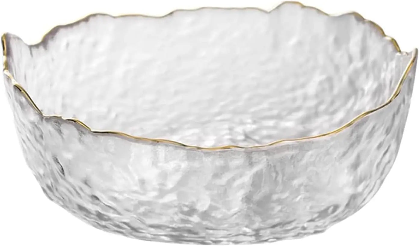 Glass Flower Shape Salad Bowl Serving Dish For Kitchen Decor