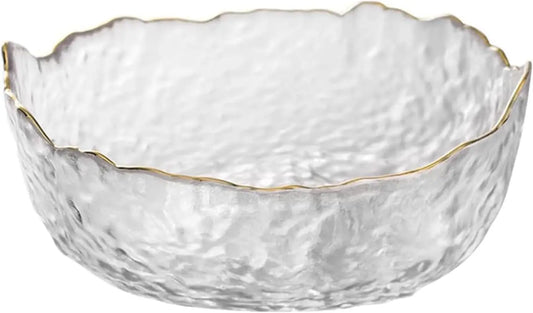 Glass Flower Shape Salad Bowl Serving Dish For Kitchen Decor