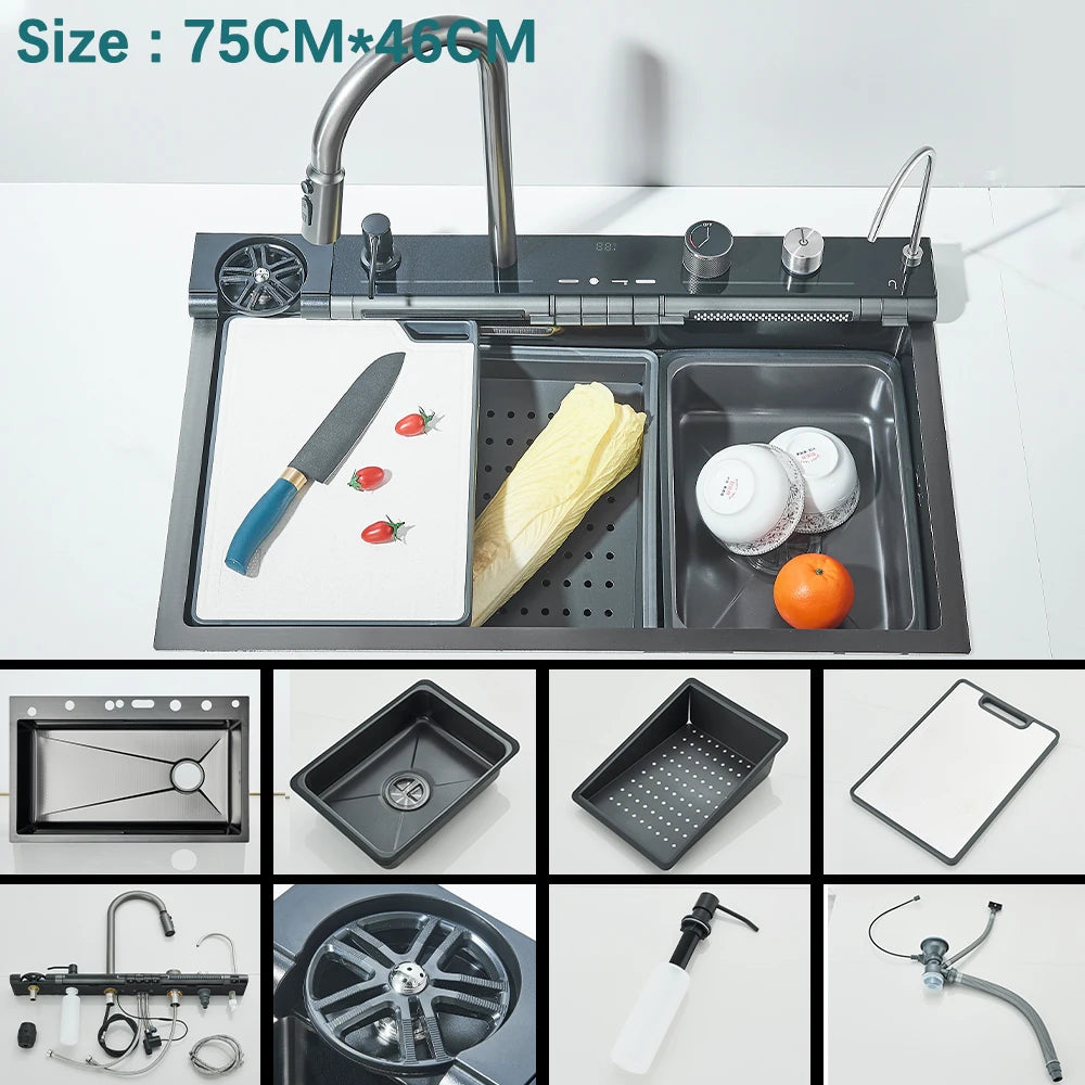 Undermount Stainless Steel Single Bowl Sink Four-Hole With Faucet