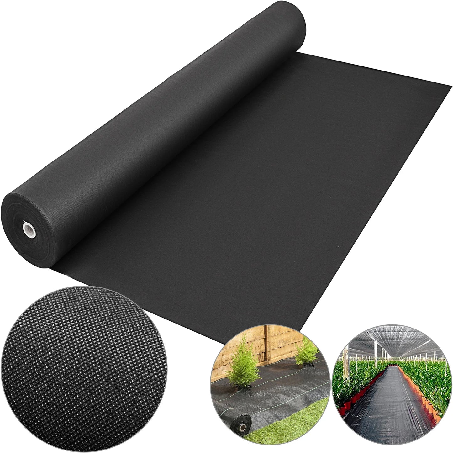 SucceBuy Landscape Fabric Geotextile Weed Barrier Ground Cover 1.5oz