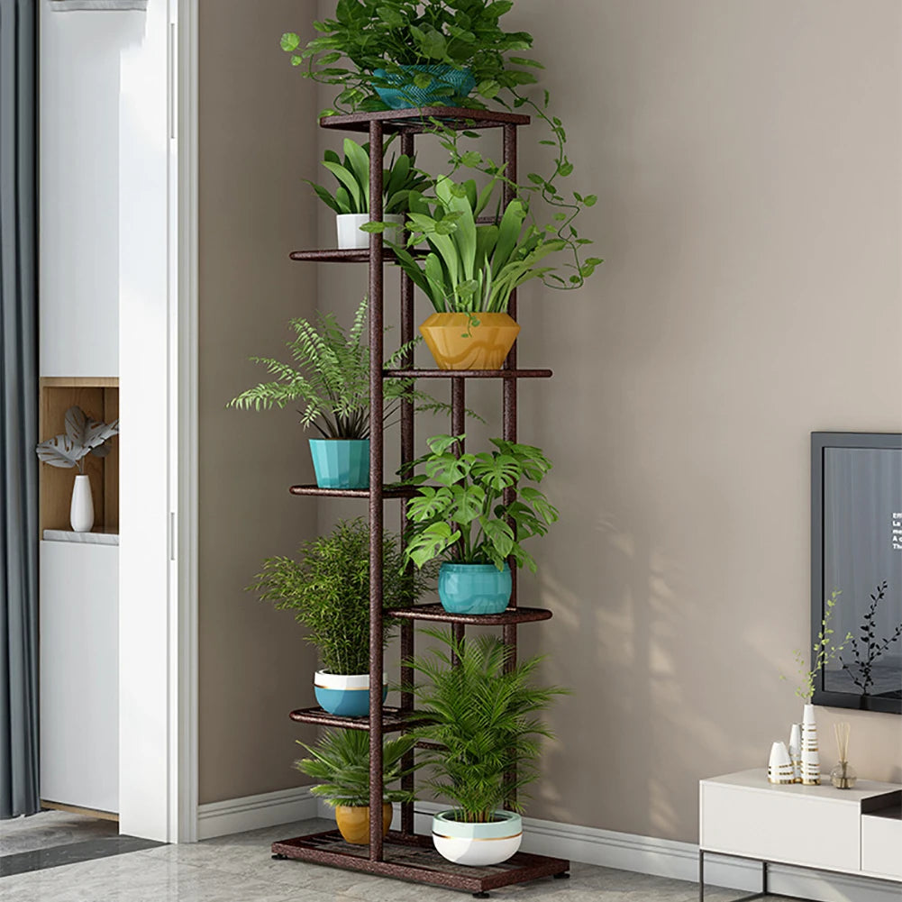TWISTER.CK 8 Tier Garden Plant Stand Metal Tiered Shelf