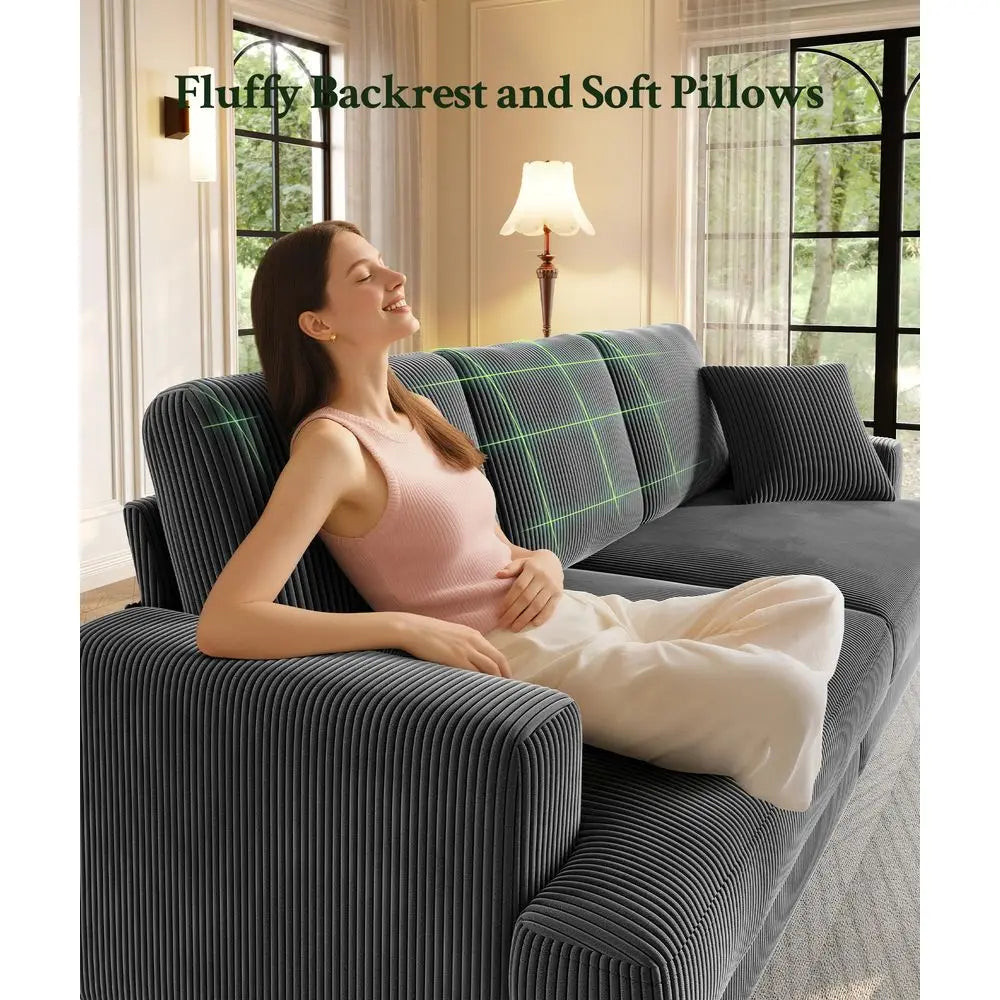 XMSJ Loveseat Sofa With Extra Thick Cushion Living Room Comfort