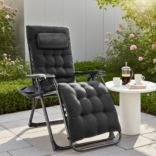 JHK Zero Gravity Recliner Outdoor Folding Lounge Chair
