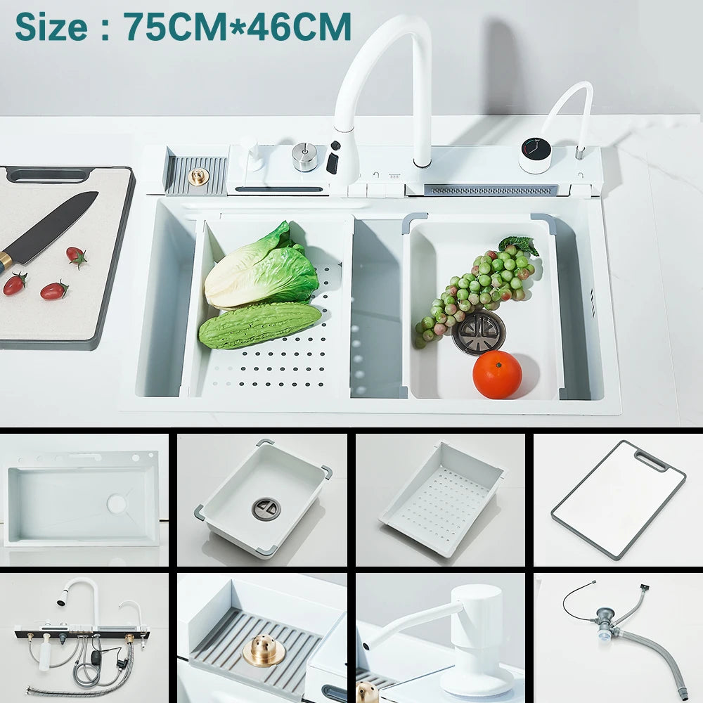 Undermount Stainless Steel Single Bowl Sink Four-Hole With Faucet