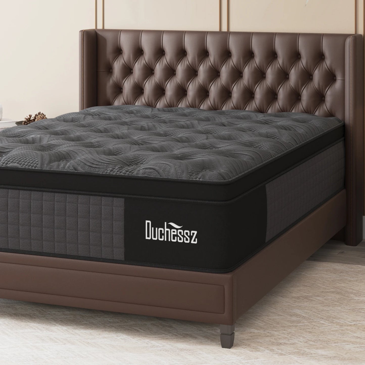 14" Twin Full King Queen Size Mattress in a Box Hybrid Spring Memory Foam,Euro Top Mattresses Medium Firm for Motion Isolat