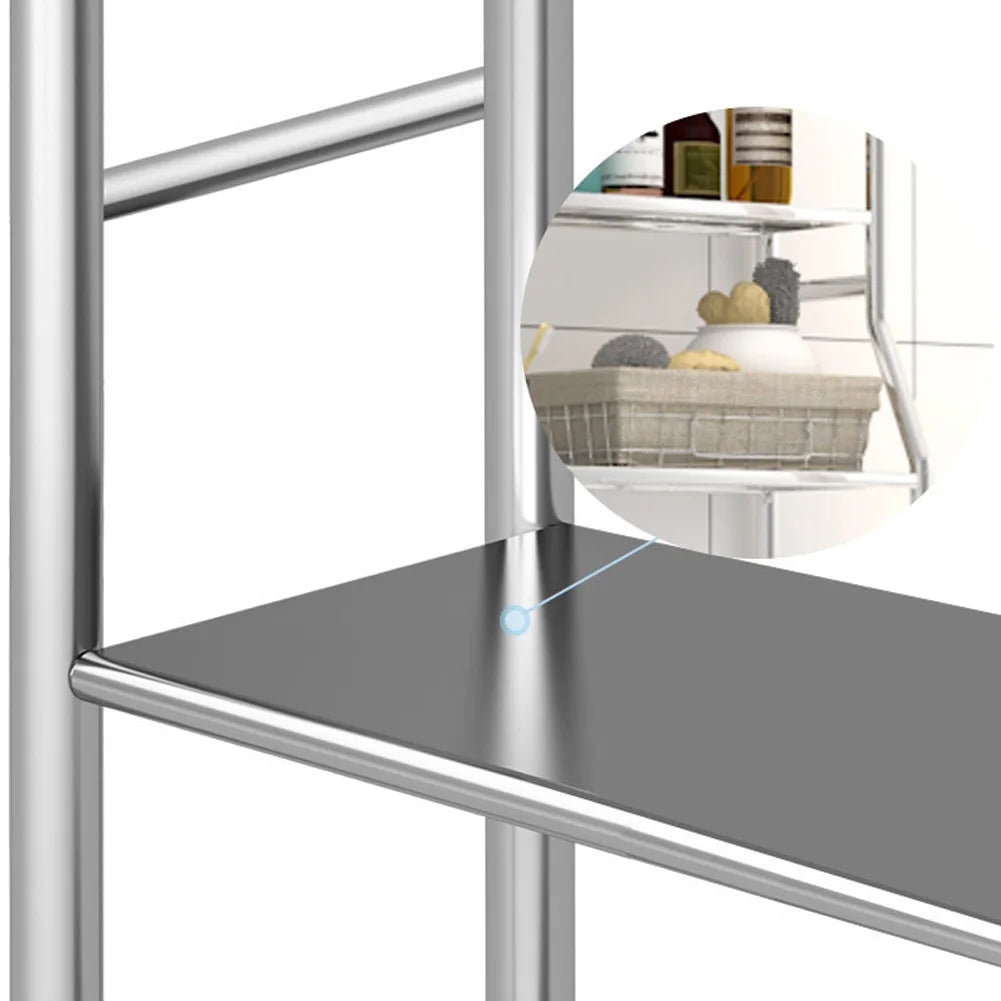 Studyset Over Toilet Storage Shelf 2-Tier Freestanding Metal Bathroom Organizer